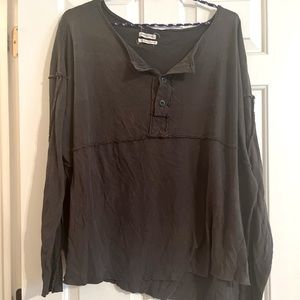 Urban Outfitters oversized dolman sleeve distressed top Sz L